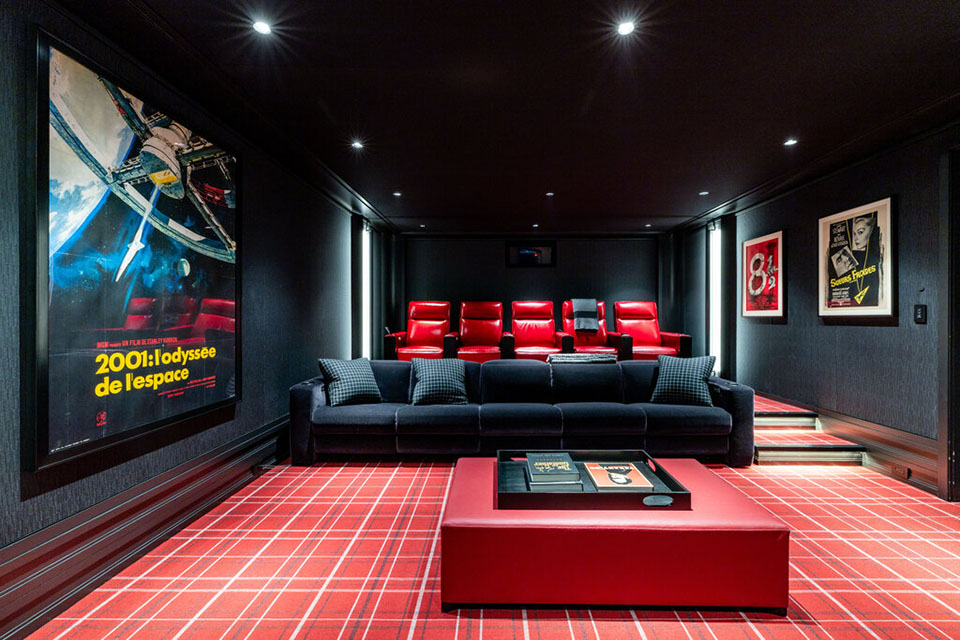 2001: A Space Odyssey poster in Emmy Rossum's home, photograph by Katherine Marks for The New York Times