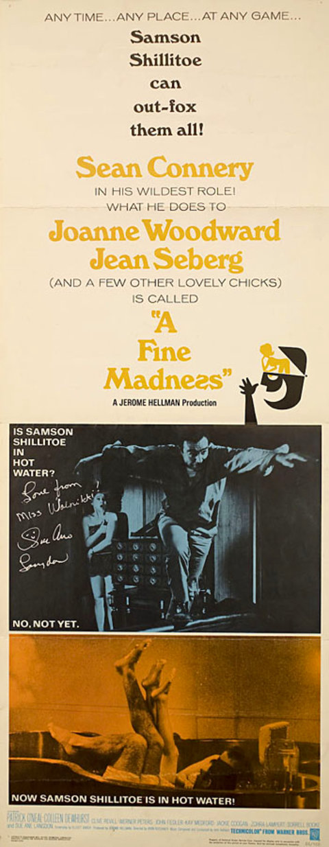 A Fine Madness Original 1966 U.S. Insert Movie Poster