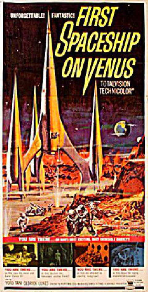 First Spaceship on Venus Original 1962 U.S. Three Sheet Movie Poster