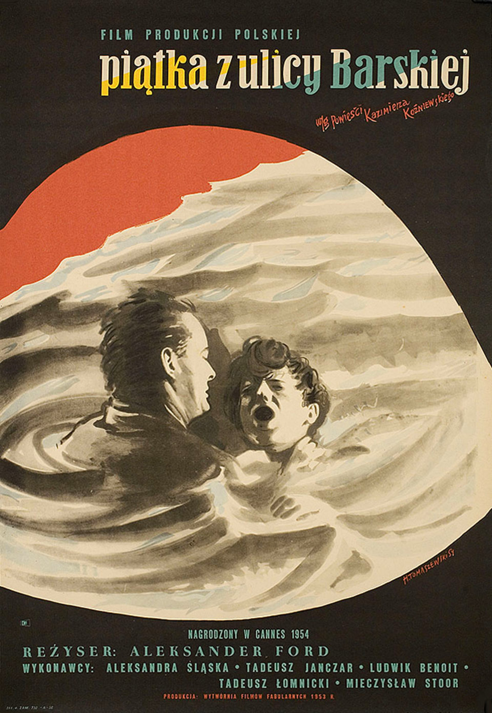 Five from Barska Street 1953 Polish A1 Poster
