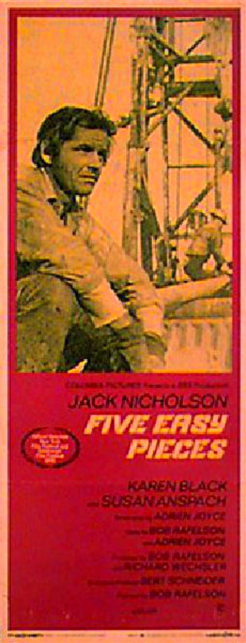 Five Easy Pieces Original 1970 U.S. Insert Movie Poster
