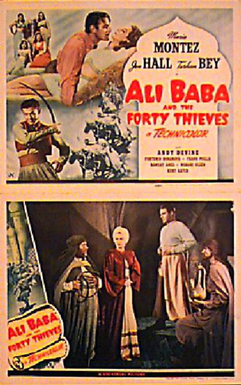 Ali Baba and the Forty Thieves Original 1944 U.S. Scene Card