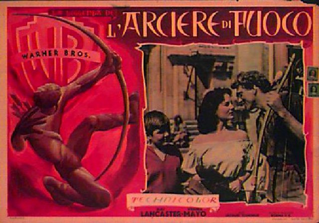 The Flame and the Arrow Original 1951 Italian Fotobusta Movie Poster