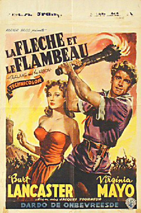 The Flame and the Arrow Original 1951 Belgian Movie Poster