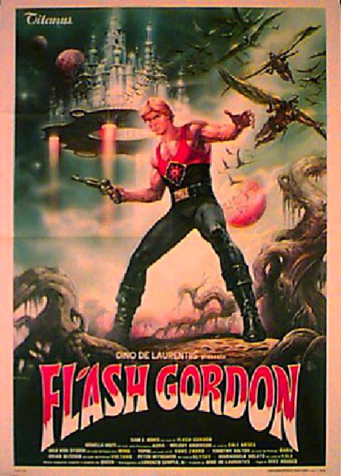Flash Gordon Original 1980 Italian Due Foglio Movie Poster