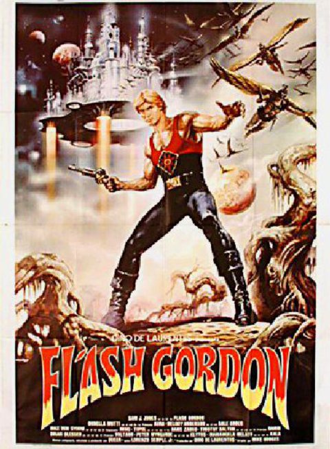 Flash Gordon Original 1980 Argentine Two Panel Movie Poster