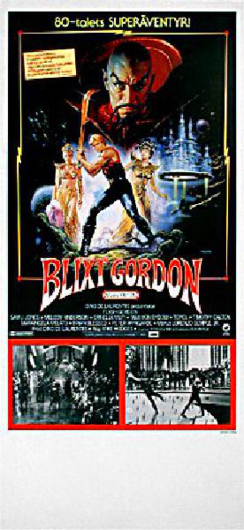 Flash Gordon Original 1980 Swedish Stolpe Movie Poster