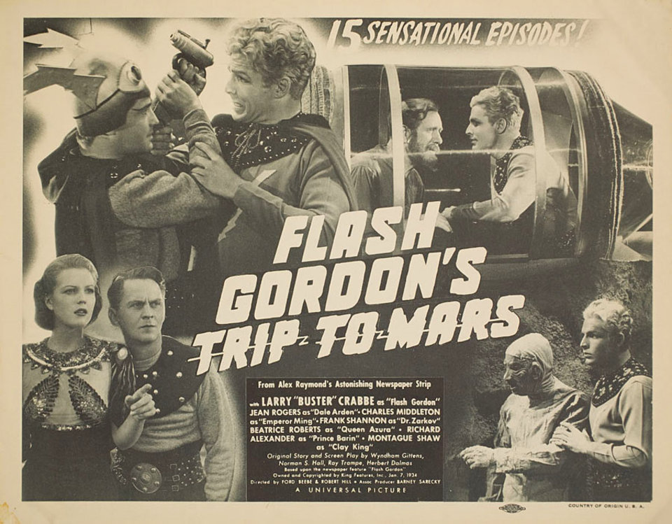 Flash Gordon's Trip to Mars Original R1950s U.S. Title Card