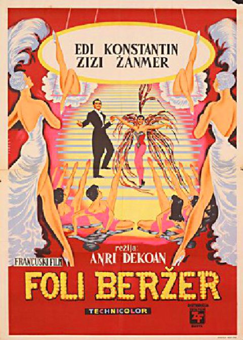 Follies Bergere Original 1965 Yugoslav B2 Movie Poster