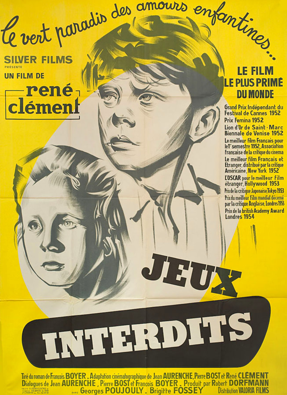 Forbidden Games Original R1950s French Grande Movie Poster