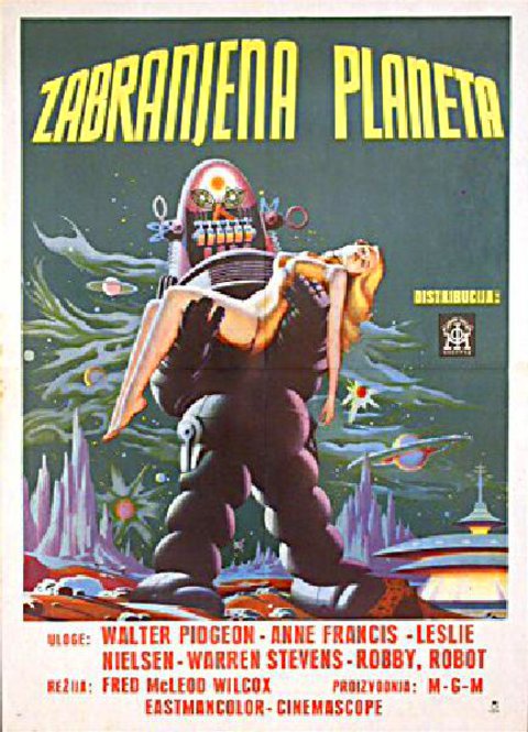 Forbidden Planet Original 1956 Yugoslav B2 Movie Poster