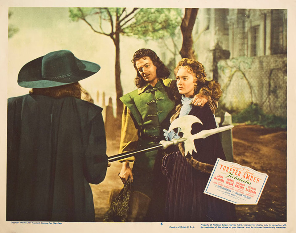 Forever Amber Original 1947 U.S. Scene Card