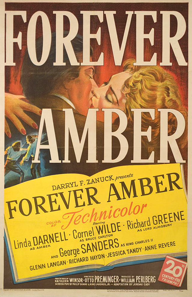 Forever Amber Original 1947 U.S. One Sheet Movie Poster