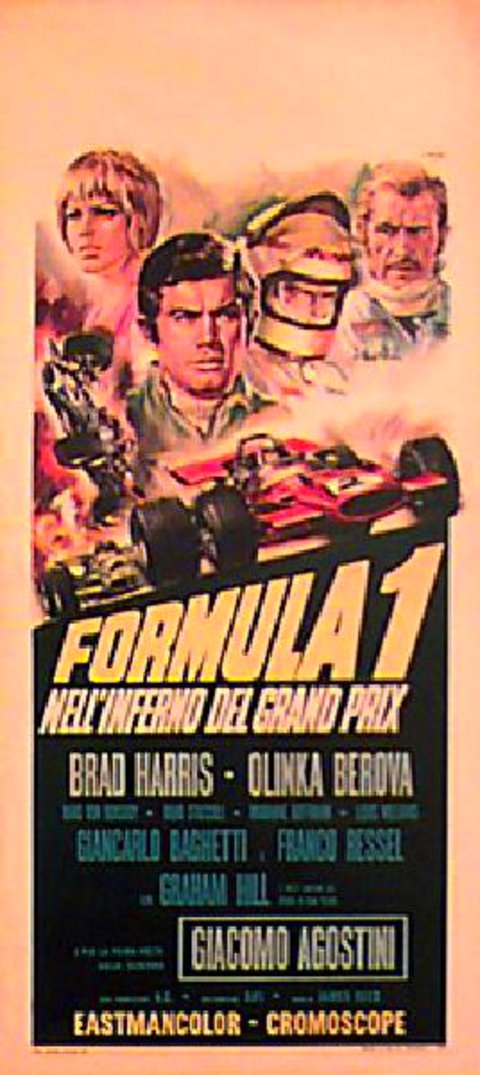 Formula 1: Nell'Inferno del Grand Prix Original 1970 Italian Locandina Movie Poster