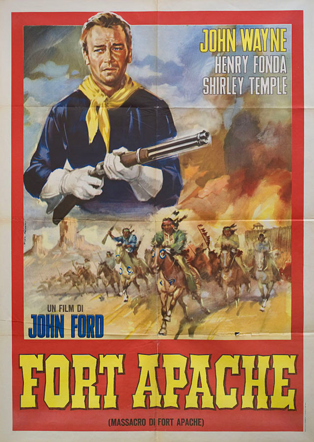 Fort Apache Original R1960s Italian Due Fogli Movie Poster