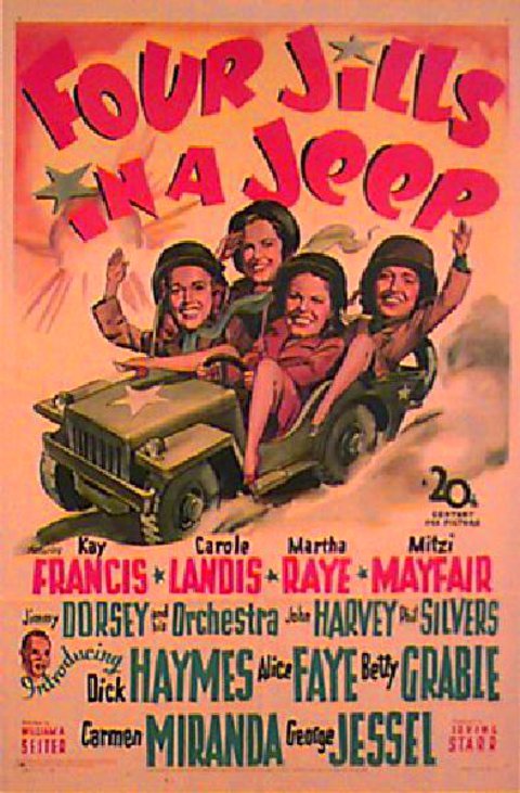 Four Jills in a Jeep Original 1944 U.S. One Sheet Movie Poster