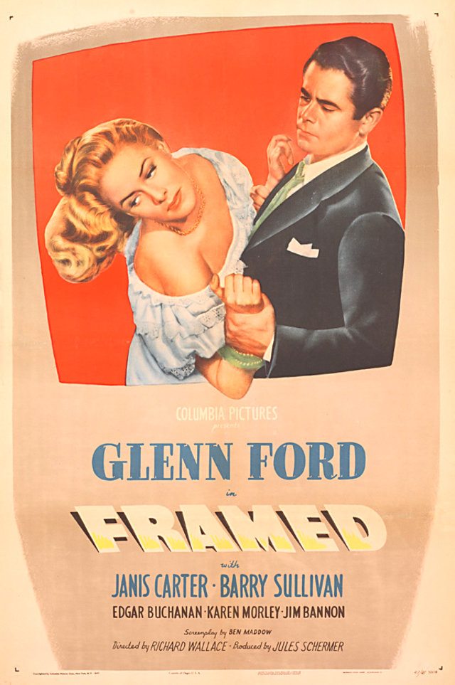 Framed Original 1947 U.S. One Sheet Movie Poster