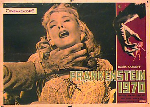 Frankenstein 1970 Original 1958 Italian Fotobusta Movie Poster