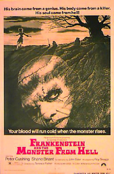 Frankenstein and the Monster from Hell Original 1974 U.S. One Sheet Movie Poster