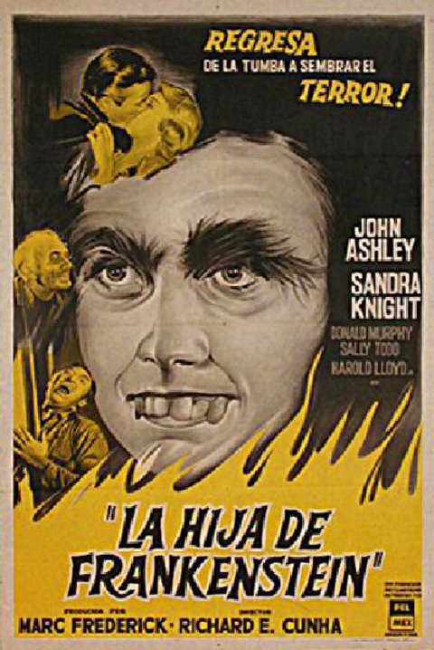 Frankenstein's Daughter Original 1958 Argentine Movie Poster