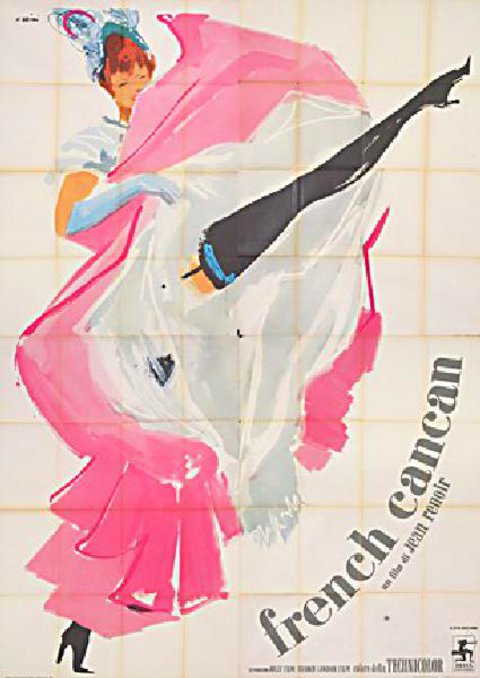 French Cancan Original 1955 Italian Large Movie Poster