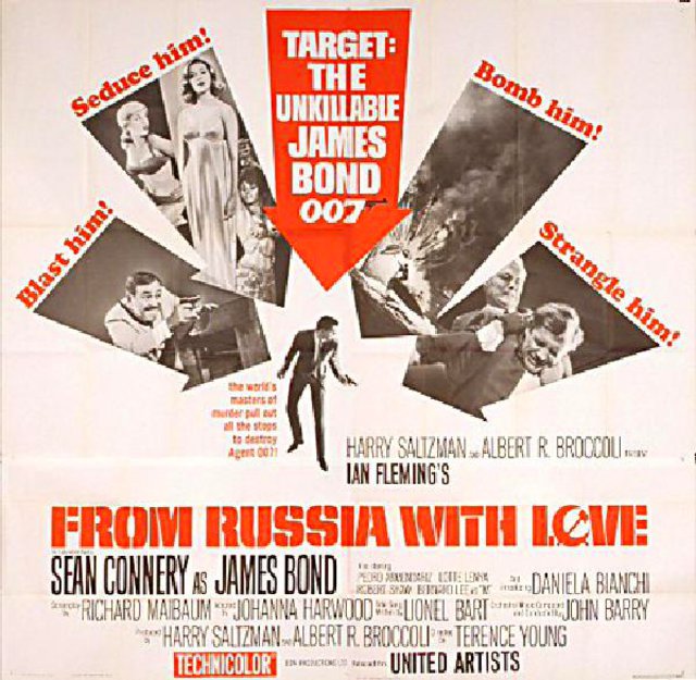From Russia with Love Original 1964 U.S. Six Sheet Movie Poster