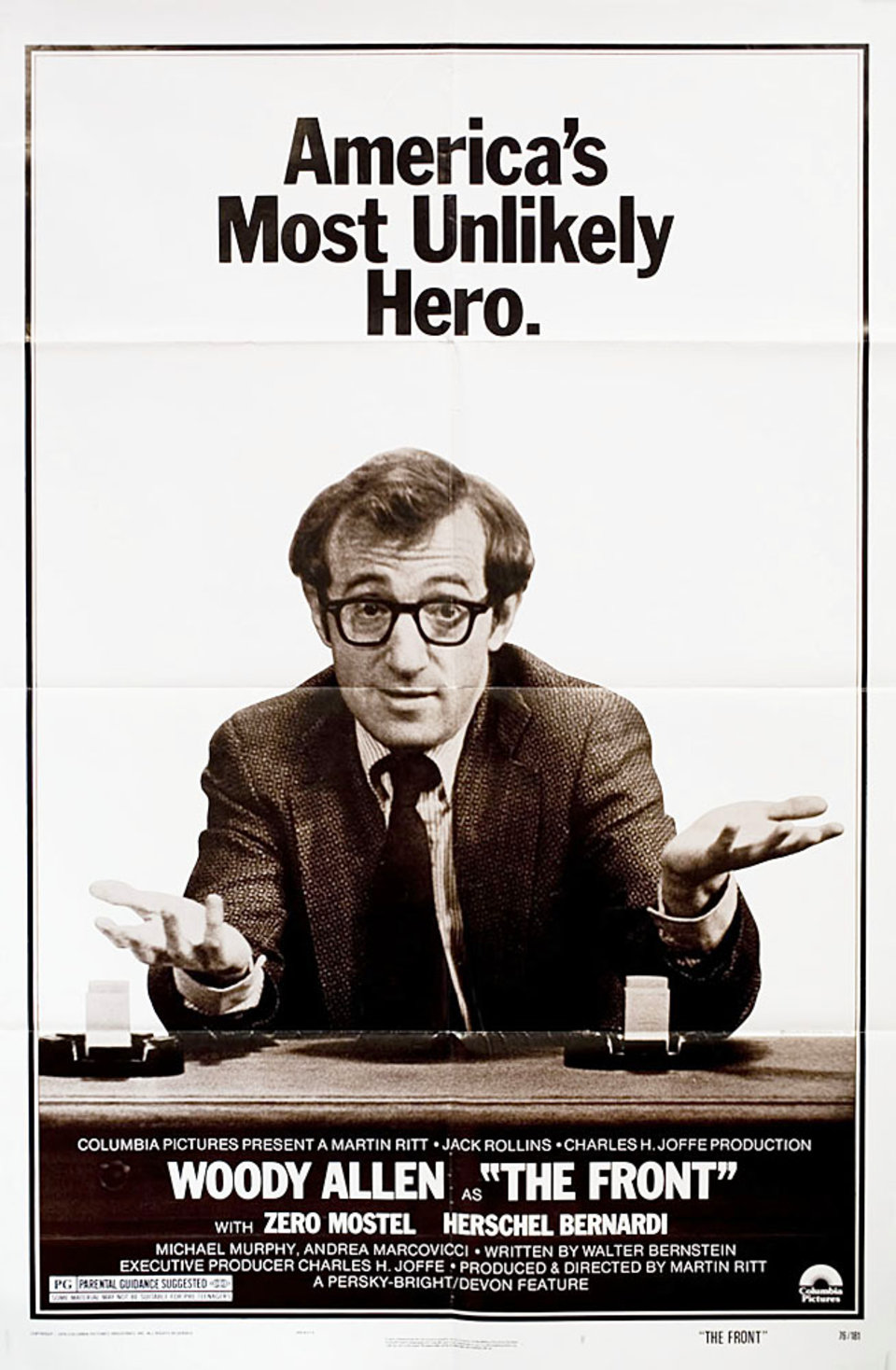 The Front Original 1976 U.S. One Sheet Movie Poster