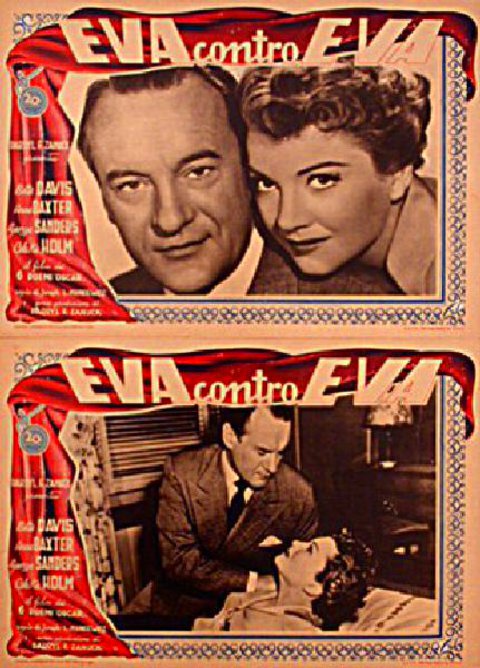All About Eve Original 1950 Italian Fotobusta Movie Poster Set of 3