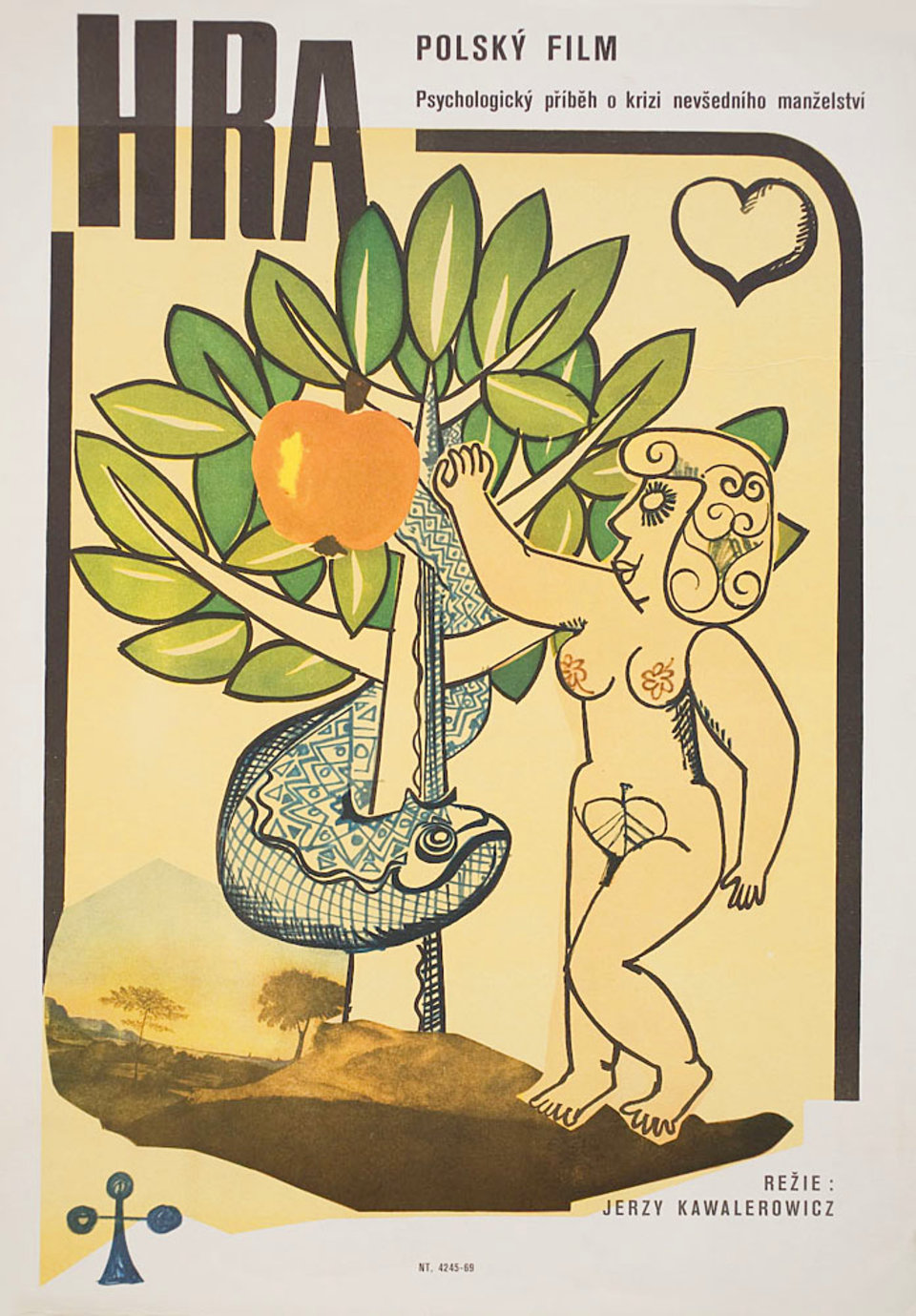 The Game 1969 Czech A3 Poster