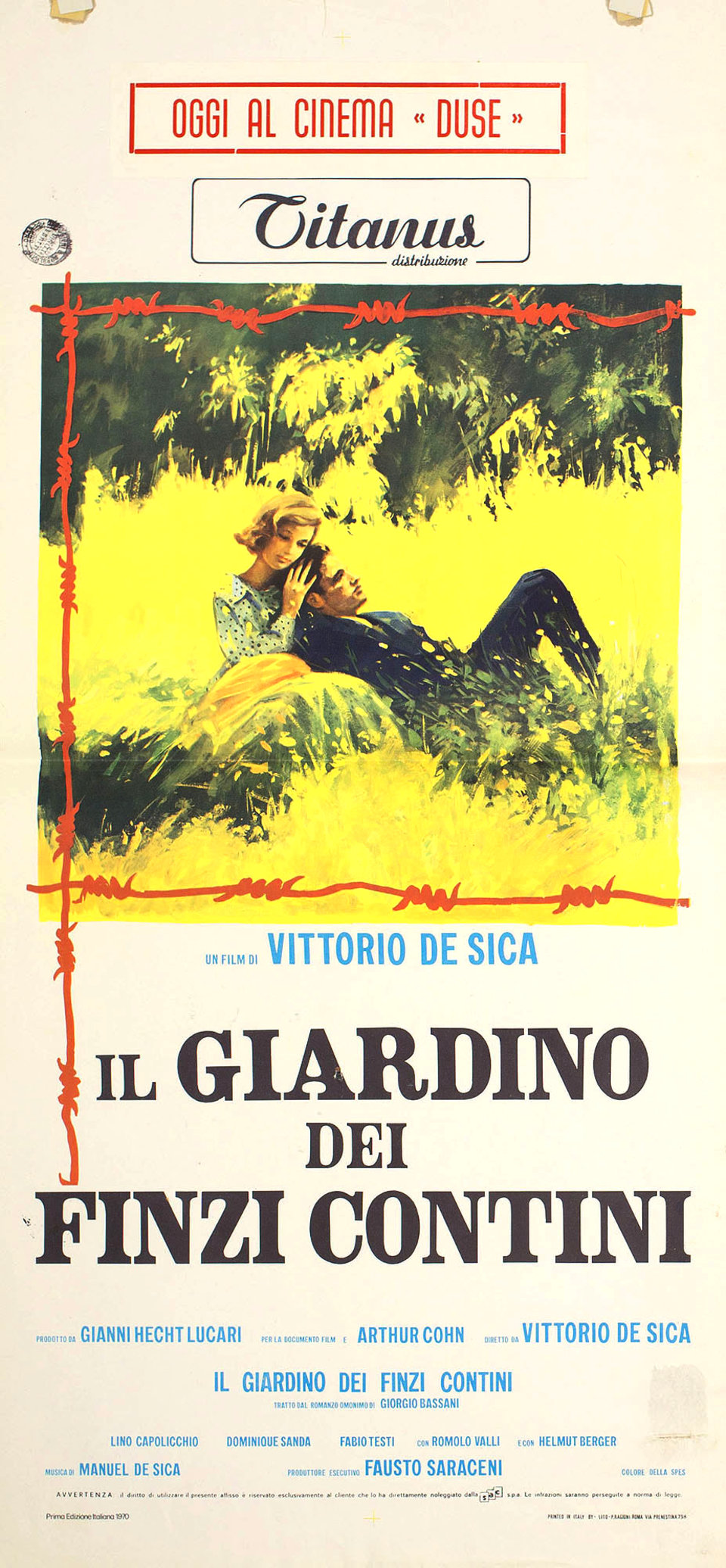 The Garden of the Finzi-Continis 1970 Italian Locandina Poster