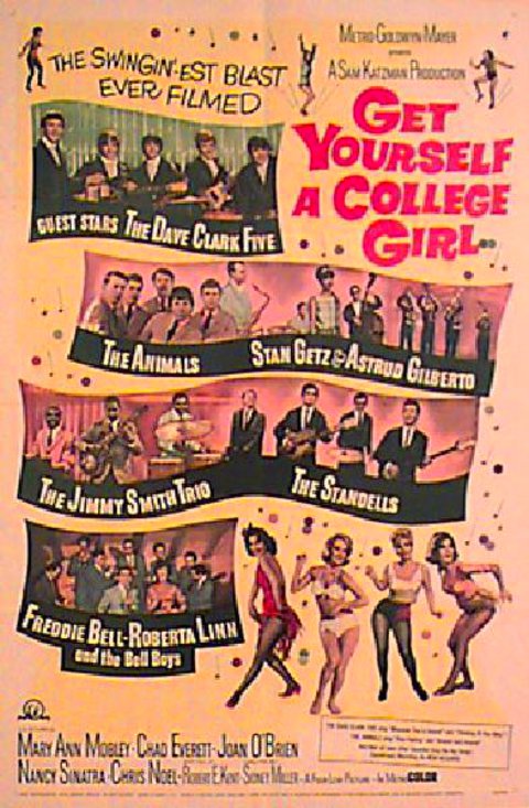 Get Yourself a College Girl Original 1964 U.S. One Sheet Movie Poster