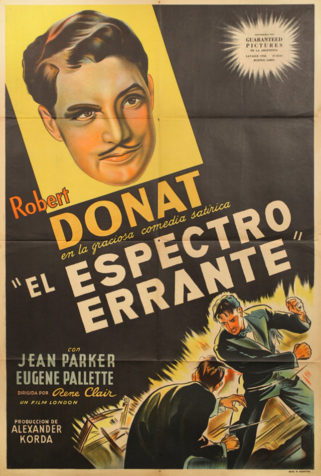 The Ghost Goes West Original 1936 Argentine Movie Poster