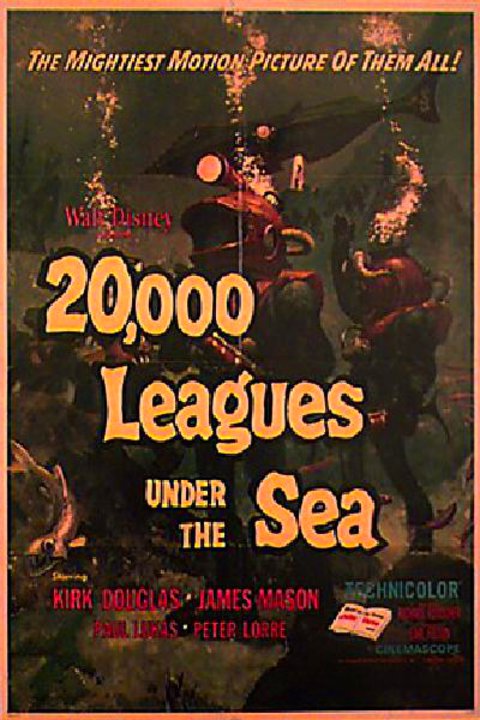 20,000 Leagues Under the Sea Original R1971 U.S. One Sheet Movie Poster