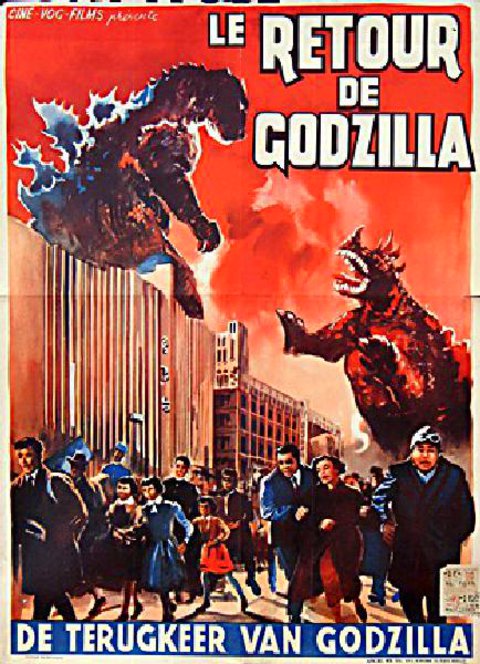 Godzilla Raids Again Original 1955 Belgian Movie Poster