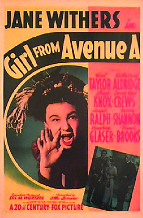 Girl from Avenue A Original 1940 U.S. One Sheet Movie Poster