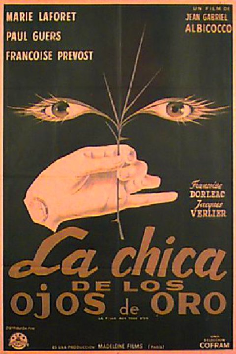 The Girl with the Golden Eyes Original 1961 Argentine Movie Poster