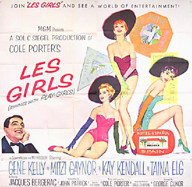 Les Girls Original 1957 U.S. Six Sheet Movie Poster