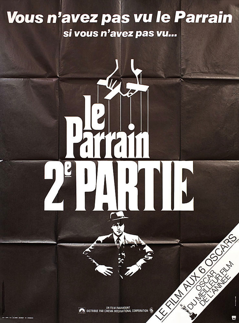 The Godfather: Part II Original 1974 French Grande Movie Poster