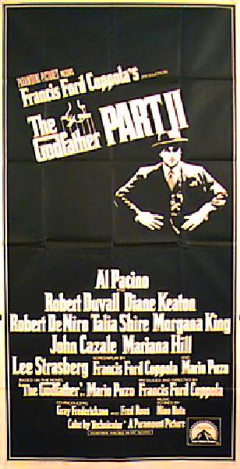 The Godfather: Part II Original 1974 U.S. Three Sheet Movie Poster
