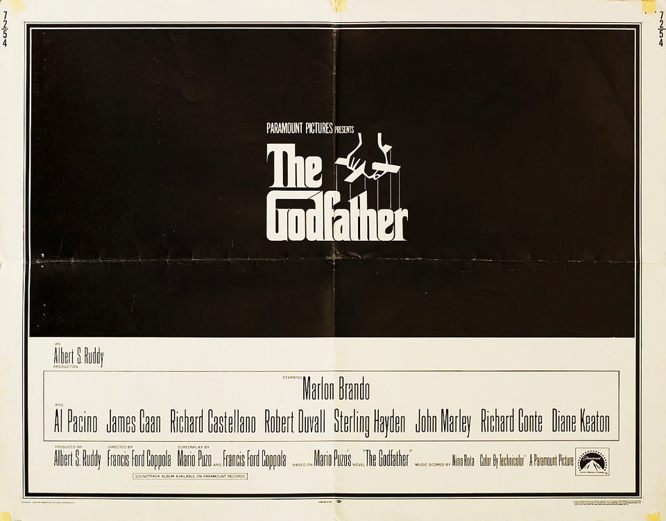 The Godfather Original 1972 U.S. Half Sheet Movie Poster