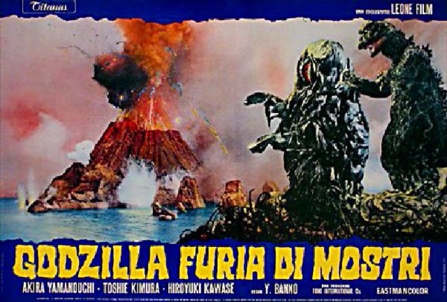 Godzilla vs. Hedorah Original 1972 Italian Fotobusta Movie Poster