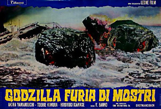 Godzilla vs. Hedorah Original 1972 Italian Fotobusta Movie Poster