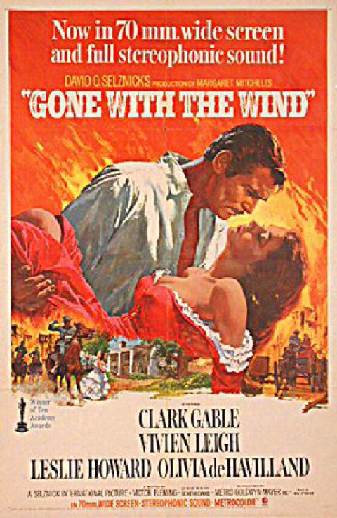 Gone with the Wind Original R1967 U.S. One Sheet Movie Poster
