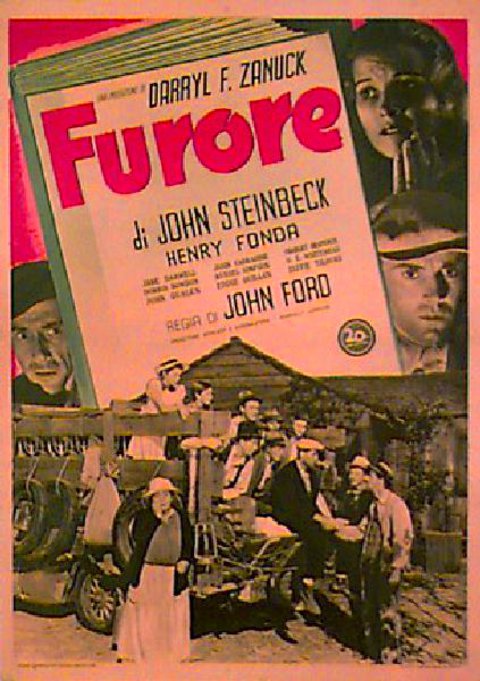 The Grapes of Wrath Original 1940 Italian Fotobusta Movie Poster
