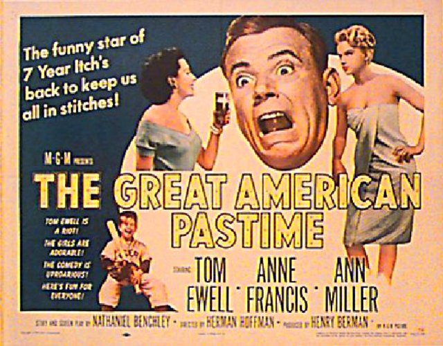 The Great American Pastime Original 1956 U.S. Half Sheet Movie Poster
