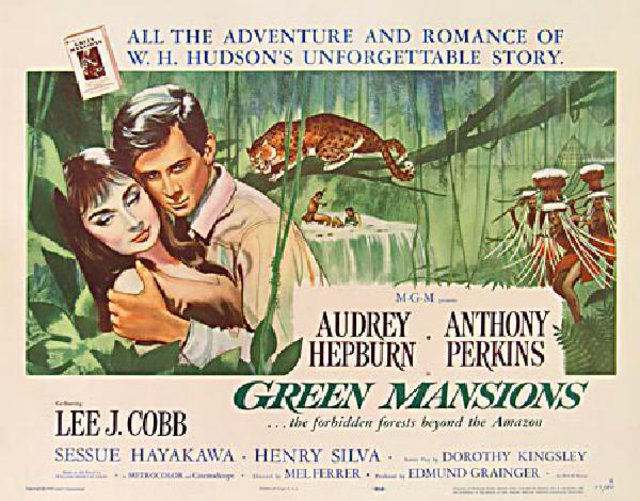 Green Mansions Original 1958 U.S. Half Sheet Movie Poster