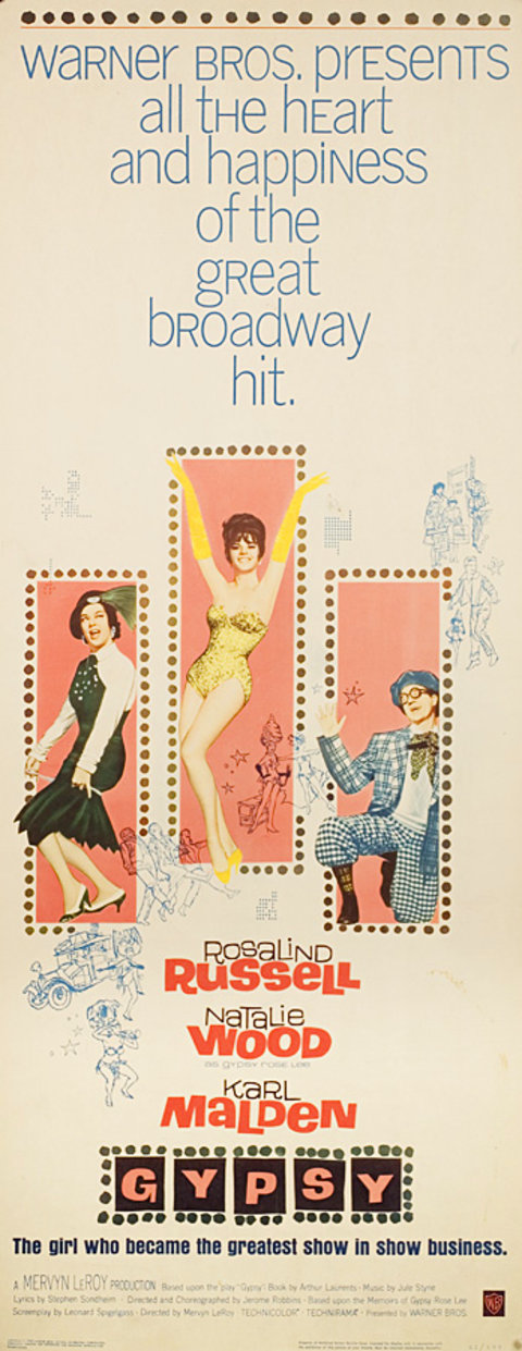 Gypsy Original 1962 U.S. Insert Movie Poster