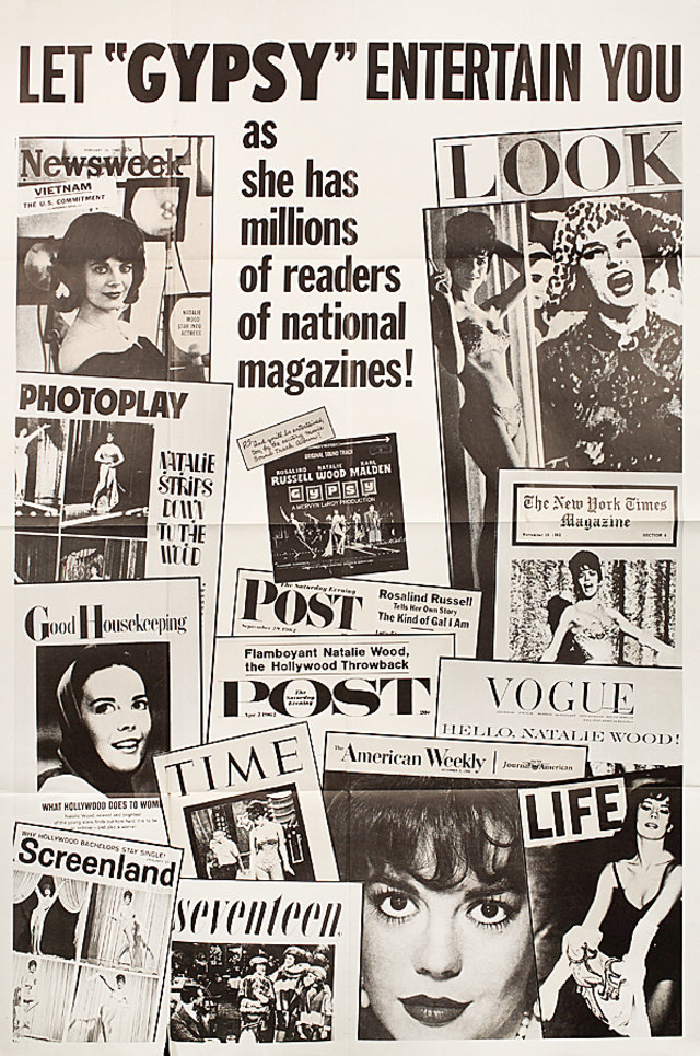 Gypsy Original 1962 U.S. 40 by 60 Movie Poster