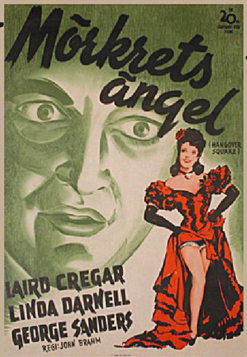Hangover Square Original 1940 Swedish B1 Movie Poster