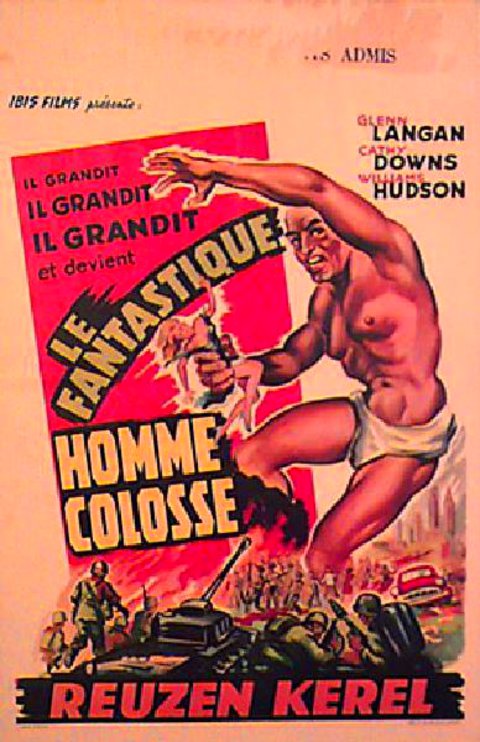 The Amazing Colossal Man Original R1960s Belgian Movie Poster